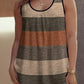 ❤️Tanktop met kleurblokken en geplooide halslijn voor dames, mouwloos
