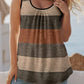 ❤️Tanktop met kleurblokken en geplooide halslijn voor dames, mouwloos
