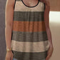 ❤️Tanktop met kleurblokken en geplooide halslijn voor dames, mouwloos