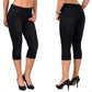 Capri-jeans met gescheurde, opgerolde zoom
