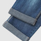 Capri-jeans met gescheurde, opgerolde zoom