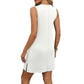 💕 Zachtheid ontmoet functionaliteit! Mini-slipjurk met V-hals 👗, vol elegantie!