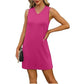 💕 Zachtheid ontmoet functionaliteit! Mini-slipjurk met V-hals 👗, vol elegantie!