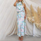 Love In The Garden Floral Halter Neck Elastische Taille Maxi-jurk