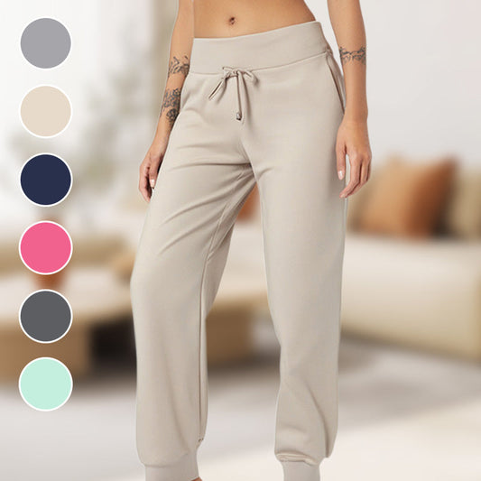 3/4 High-Waist Slim Fit Joggingbroek met Trekkoordzak