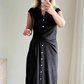 Losse, casual jurk met strikceintuur voor dames
