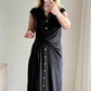 Losse, casual jurk met strikceintuur voor dames