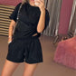 2-delige set van casual top met korte mouwen en shorts voor dames