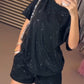 2-delige set van casual top met korte mouwen en shorts voor dames