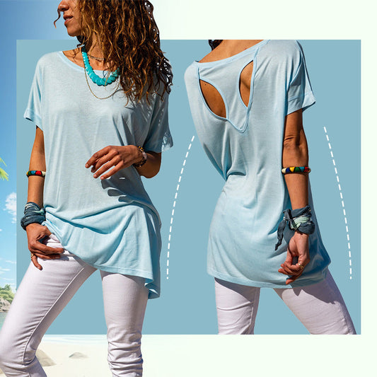 Dames losvallend tuniek T-shirt