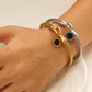 Vintage-geïnspireerde Fijne Armband met Spiraalstructuur en Hoefijzersluiting