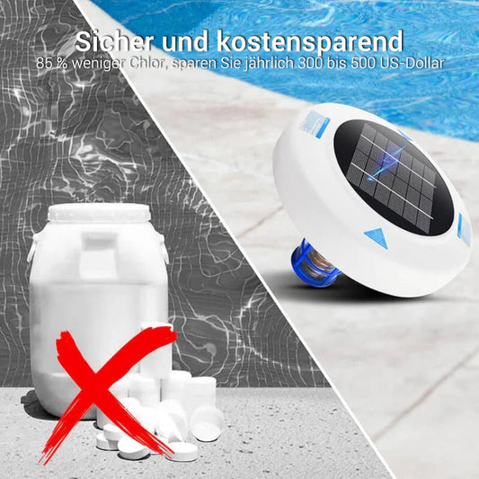 Zonne-energie zwembadionisator voor kristalhelder water
