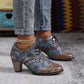 Women Wingtip Block van dames hielden Oxfords in