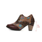 Women Wingtip Block van dames hielden Oxfords in