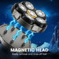💥 Met 50% korting! 🔥 Hoofdscheerapparaat met 6 mesjes – magnetisch ontwerp, IPX6 waterdicht, Type-C, 1400mAh, 90 min gebruik, LED display, reisvergrendeling, blauw/zwart/zilver 🪒