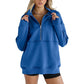 Dames Casual Top met Kraag en Halve Rits