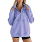 Dames Casual Top met Kraag en Halve Rits