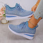 Ademende sneakers van mesh met strass-versiering