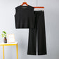 Casual mouwloze top en broek voor dames
