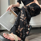 💜 LAATSTE DAG ACTIE - 50% KORTING 💜Dames gesplitste, warme strass-print holle broek