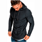 Effen sweatshirt met trekkoord en capuchon, lange mouwen