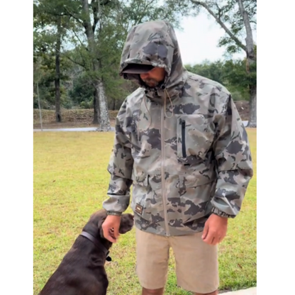 Heren camouflage capuchonjack met meerdere zakken
