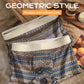 Ademende boxershorts met geometrisch patroon voor heren (1 kopen, 2 gratis)