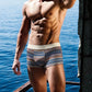 Ademende boxershorts met geometrisch patroon voor heren (1 kopen, 2 gratis)