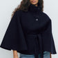 🧥 Dames Cape-Jas Met Opstaande Kraag & Riem – Kleine-Schoonheid Ontwerp, Tijdeloze Esthetiek!