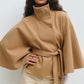 🧥 Dames Cape-Jas Met Opstaande Kraag & Riem – Kleine-Schoonheid Ontwerp, Tijdeloze Esthetiek!