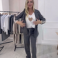 💥Tijdelijk aanbod - 50% korting💥Mode Blazer & Broek Set van 2 Stuks met Zijstrepen