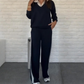 Dames Lange Mouw Revers Top & Broek Set