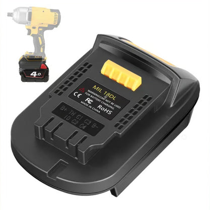 💥【LIMITED TIME 50% OFF】🔥 Universele 18V Lithium Batterij Adapter | Compatibel met Meeste Merk Gereedschap | Plug & Play | Licht & Duurzaam | Bespaar Geld & Ruimte