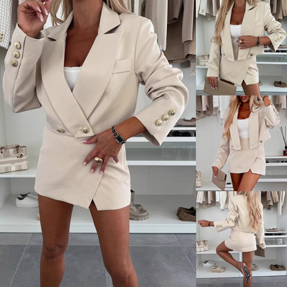 🚀Saves uw tijd en geld nu! 😍 💃Women's Short Blazer Split Rokbroeken Set💃