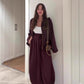 🔥Hot Sale: 50% KORTING🔥Loszittende jas met ritssluiting en wijde broek