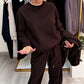 Damesmode Ronde Hals Tops ＆ Broek 2-Delige Set