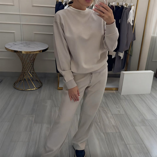 Damesmode Ronde Hals Tops & Broek 2-Delige Set