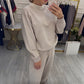 Damesmode Ronde Hals Tops ＆ Broek 2-Delige Set