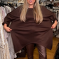 🔥Tijdelijke aanbieding - Onregelmatige losse top & effen broek tweedelige set