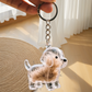 🐾 【Aanbieding】🎁Sentimentele Sleutelhanger met Hondenhaar | Kristalhelder Hars | 4 Rasontwerpen🐶💕