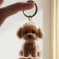 🐾 【Aanbieding】🎁Sentimentele Sleutelhanger met Hondenhaar | Kristalhelder Hars | 4 Rasontwerpen🐶💕
