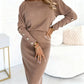 Set van geribbelde top en rok voor dames