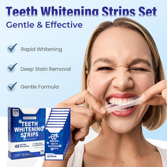 Zachte en effectieve set tand-whiteningstrips