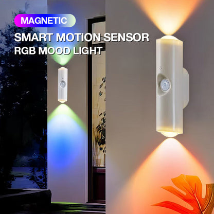 🌈 Exklusivt Smart Erbjudande -49%! 🤖 Magnetisk Rörelsesensor RGB-Ambiensljus – Perfekt för Sovrum, Badrum & Gångar 🏠 | Fullt RGB-Spektrum, Utan Verktyg & Intelligent Induktion ✨