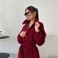Gezellige, warme jumpsuit met rits aan de voorkant