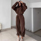 Gezellige, warme jumpsuit met rits aan de voorkant