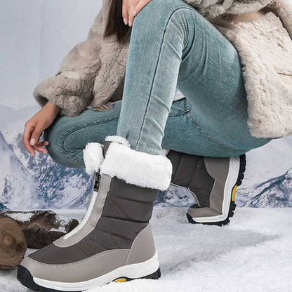 🔥48% KORTING ! ✨ Antislip Winterlaarzen voor Dames - Warme Binnenvoering, Gemakkelijk Ritsontwerp, Geschikt voor Sneeuw en IJs ❄️👢