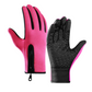 Unisex touchscreen warme winddichte antislip rits handschoenen