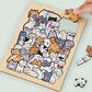 Leuk en leerzaam houten puzzelspel met schattige diere