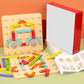 🧩 NU 50% KORTING! ✨ Montessori Puzzel - Houten geometrische vormen met patroonkaarten voor vroeg leren en creatieve ontwikkeling 🎁🎄